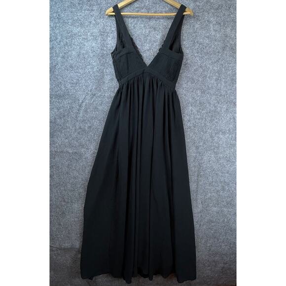 Fame & Partners Gown Dress Womens 4 Black Sleeveless Lace Whimsigoth Dark Fairy - Picture 1 of 8